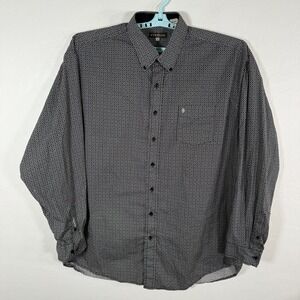 Stetson Shirt Mens 3XL Black Geometric Button Up Western Rodeo Cowboy Pocket
